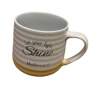 LET YOUR SHINE COFFEE MUG. MATTHEW 5:16 BIBLE SCRIPTURES MUG. Art Deco Mug. B265